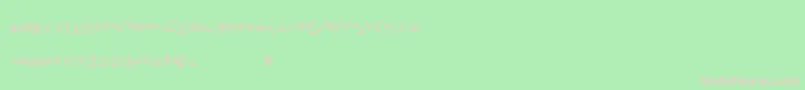 フォントDeliciouswould – 緑の背景にピンクのフォント