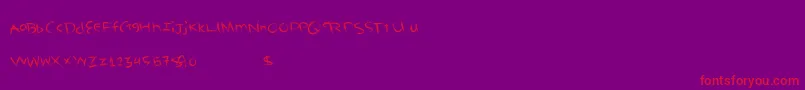 Deliciouswould Font – Red Fonts on Purple Background