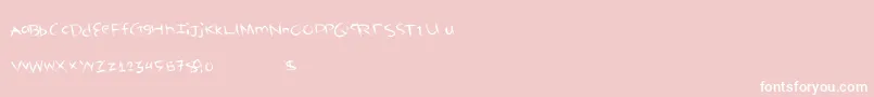 フォントDeliciouswould – ピンクの背景に白い文字