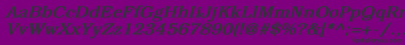 BookmanBoldItalic Font – Black Fonts on Purple Background
