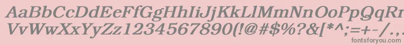 BookmanBoldItalic Font – Gray Fonts on Pink Background