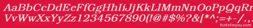 BookmanBoldItalic Font – Pink Fonts on Red Background