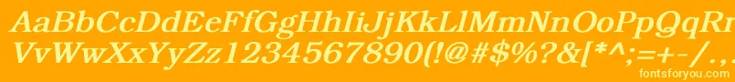 BookmanBoldItalic Font – Yellow Fonts on Orange Background