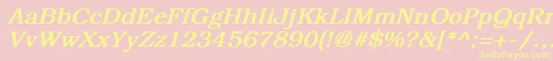 BookmanBoldItalic Font – Yellow Fonts on Pink Background