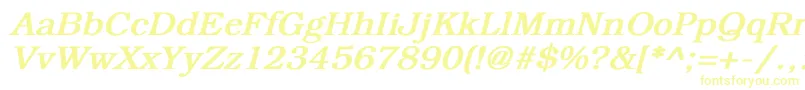 BookmanBoldItalic-fontti – keltaiset fontit