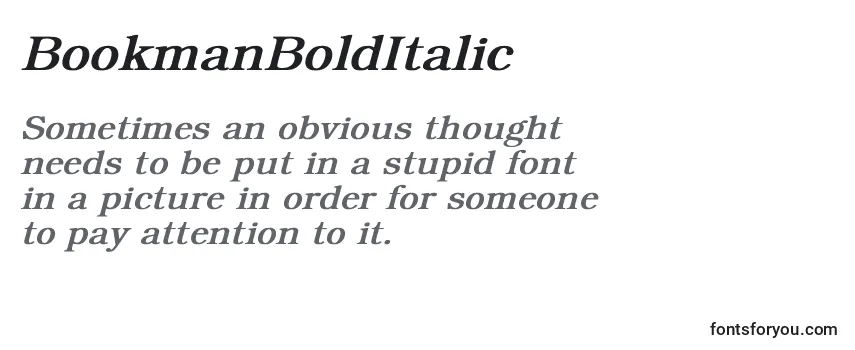 BookmanBoldItalic Font