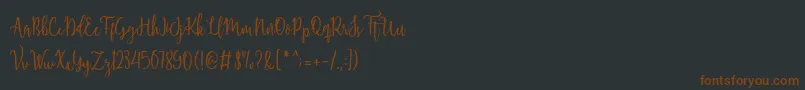 Shellaherascriptdemo Font – Brown Fonts on Black Background