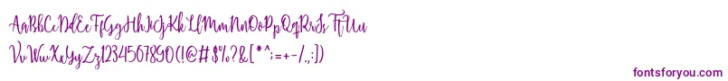 Shellaherascriptdemo Font – Purple Fonts on White Background