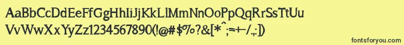 BmdASongForJenniferBold Font – Black Fonts on Yellow Background