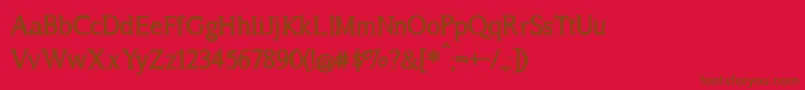 BmdASongForJenniferBold Font – Brown Fonts on Red Background