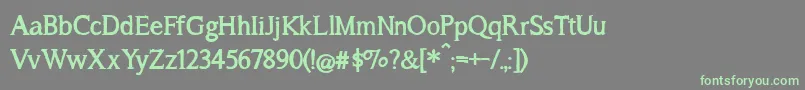 BmdASongForJenniferBold Font – Green Fonts on Gray Background