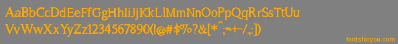 BmdASongForJenniferBold Font – Orange Fonts on Gray Background