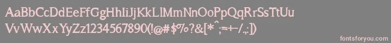 Шрифт BmdASongForJenniferBold – розовые шрифты на сером фоне