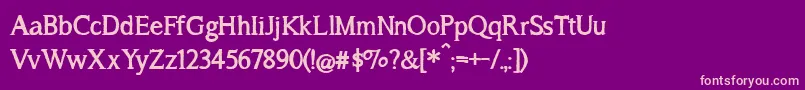 BmdASongForJenniferBold Font – Pink Fonts on Purple Background