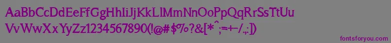 BmdASongForJenniferBold Font – Purple Fonts on Gray Background