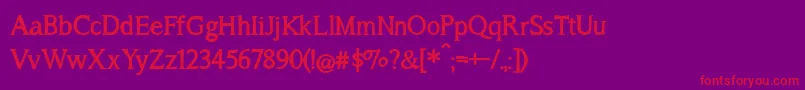 BmdASongForJenniferBold Font – Red Fonts on Purple Background