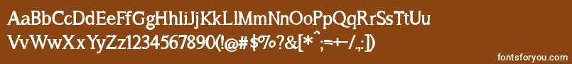 BmdASongForJenniferBold Font – White Fonts on Brown Background