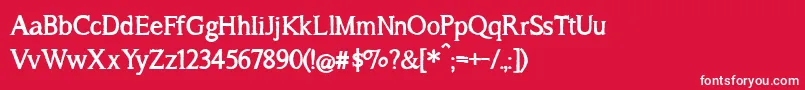 BmdASongForJenniferBold Font – White Fonts on Red Background
