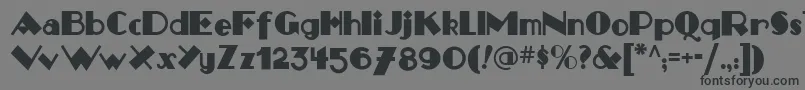 Monkey Fingers Nf Font – Black Fonts on Gray Background