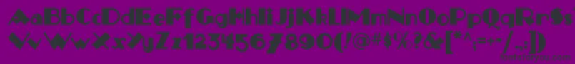 Monkey Fingers Nf Font – Black Fonts on Purple Background