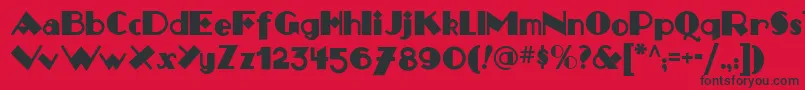 Monkey Fingers Nf Font – Black Fonts on Red Background