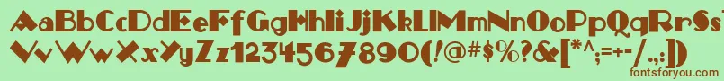 Monkey Fingers Nf Font – Brown Fonts on Green Background
