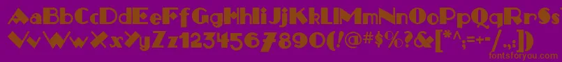 Monkey Fingers Nf Font – Brown Fonts on Purple Background