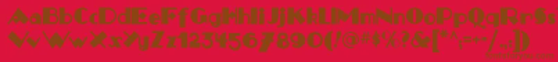 Monkey Fingers Nf Font – Brown Fonts on Red Background