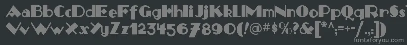 Шрифт Monkey Fingers Nf – серые шрифты на чёрном фоне