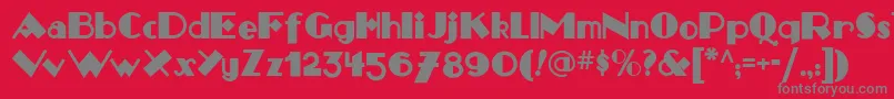 Monkey Fingers Nf Font – Gray Fonts on Red Background