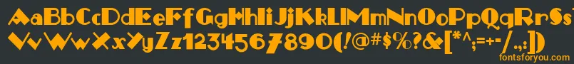 Monkey Fingers Nf Font – Orange Fonts on Black Background