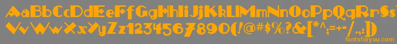 Monkey Fingers Nf Font – Orange Fonts on Gray Background