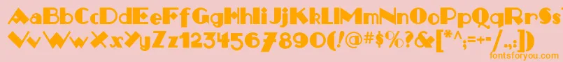 Monkey Fingers Nf Font – Orange Fonts on Pink Background