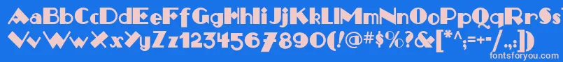 Monkey Fingers Nf Font – Pink Fonts on Blue Background