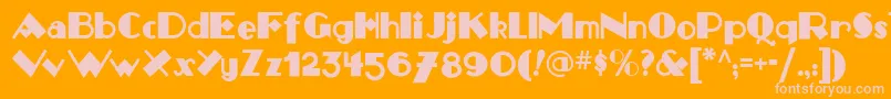 Monkey Fingers Nf Font – Pink Fonts on Orange Background