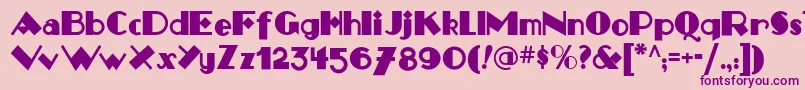 Monkey Fingers Nf Font – Purple Fonts on Pink Background