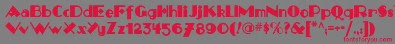 Monkey Fingers Nf Font – Red Fonts on Gray Background