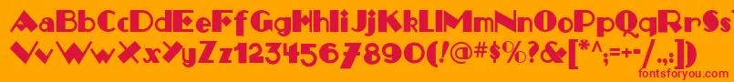 Monkey Fingers Nf Font – Red Fonts on Orange Background