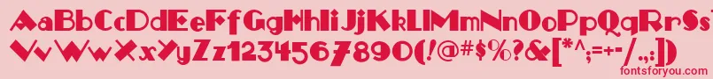 Monkey Fingers Nf Font – Red Fonts on Pink Background
