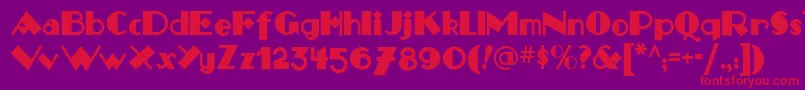 Monkey Fingers Nf Font – Red Fonts on Purple Background