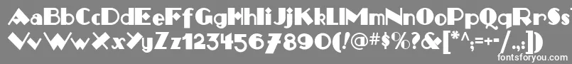 フォントMonkey Fingers Nf – 灰色の背景に白い文字