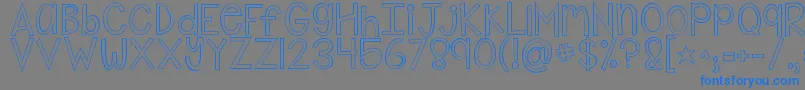 Kgshakeitoffoutline Font – Blue Fonts on Gray Background