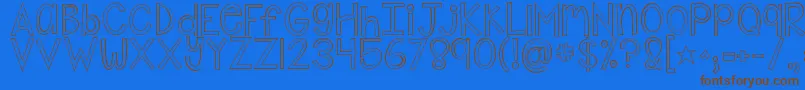 Kgshakeitoffoutline Font – Brown Fonts on Blue Background