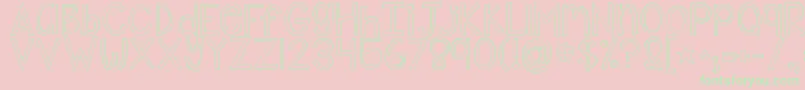 Kgshakeitoffoutline-Schriftart – Grüne Schriften auf rosa Hintergrund