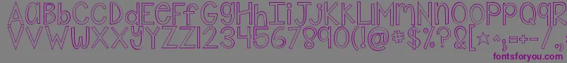 Kgshakeitoffoutline Font – Purple Fonts on Gray Background