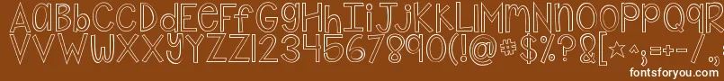 Kgshakeitoffoutline Font – White Fonts on Brown Background