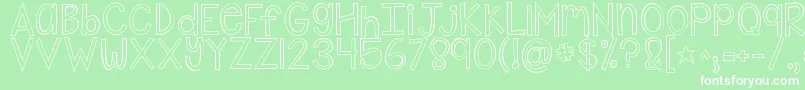 Kgshakeitoffoutline Font – White Fonts on Green Background