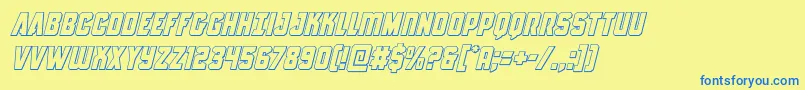 Antillesoutital Font – Blue Fonts on Yellow Background