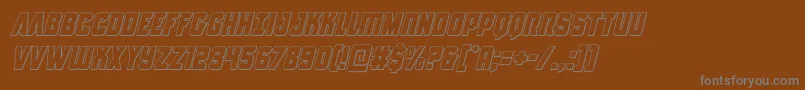 フォントAntillesoutital – 茶色の背景に灰色の文字