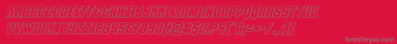 Antillesoutital Font – Gray Fonts on Red Background